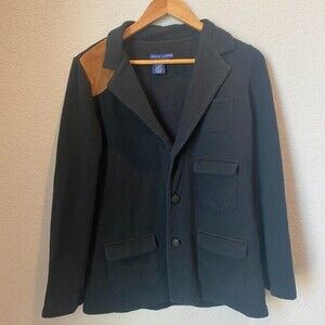 Ralph Lauren Black Button Front Cotton Blend Blazer - Size Small - EUC